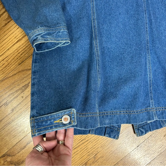 Vintage 90’s JouJou Denim Zip Up Bodycon Dress Size L - Picture 8 of 13